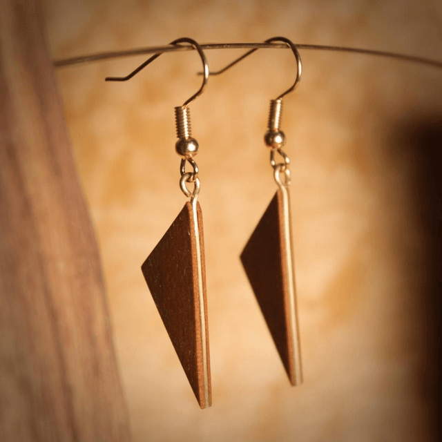 Les petites triangle ligne laiton