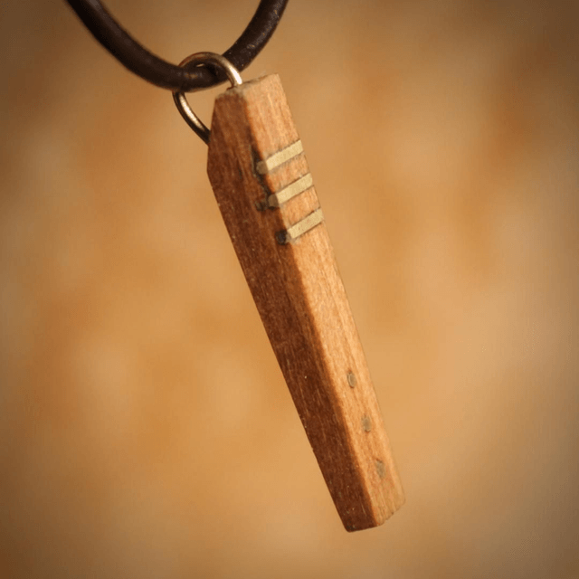 Pendentif 3 bandes et 3 points laiton